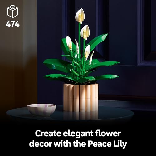 Detalle de LEGO Botanicals Peace Lily (11504): A Thoughtful DIY Artificial Plant Build for Adults