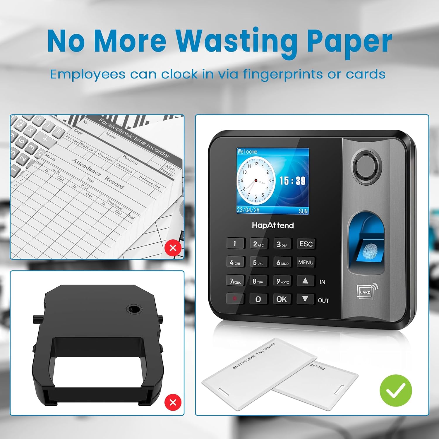 Thumbnail 4 de HapAttend H1 Clocking in Machine – A Practical Standalone Fingerprint & RFID Attendance Solution for Small Businesses