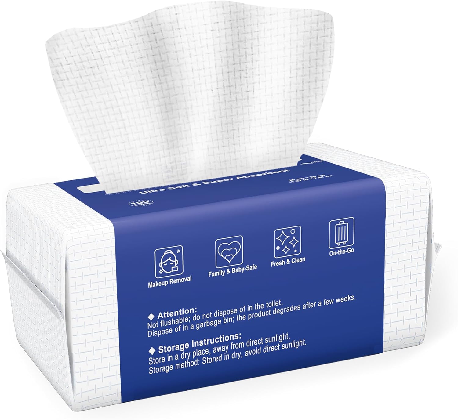 Detalle de Ourmed Life Face Clean Towels salviette viso biodegradabili senza profumo (100 pz) per pelli sensibili
