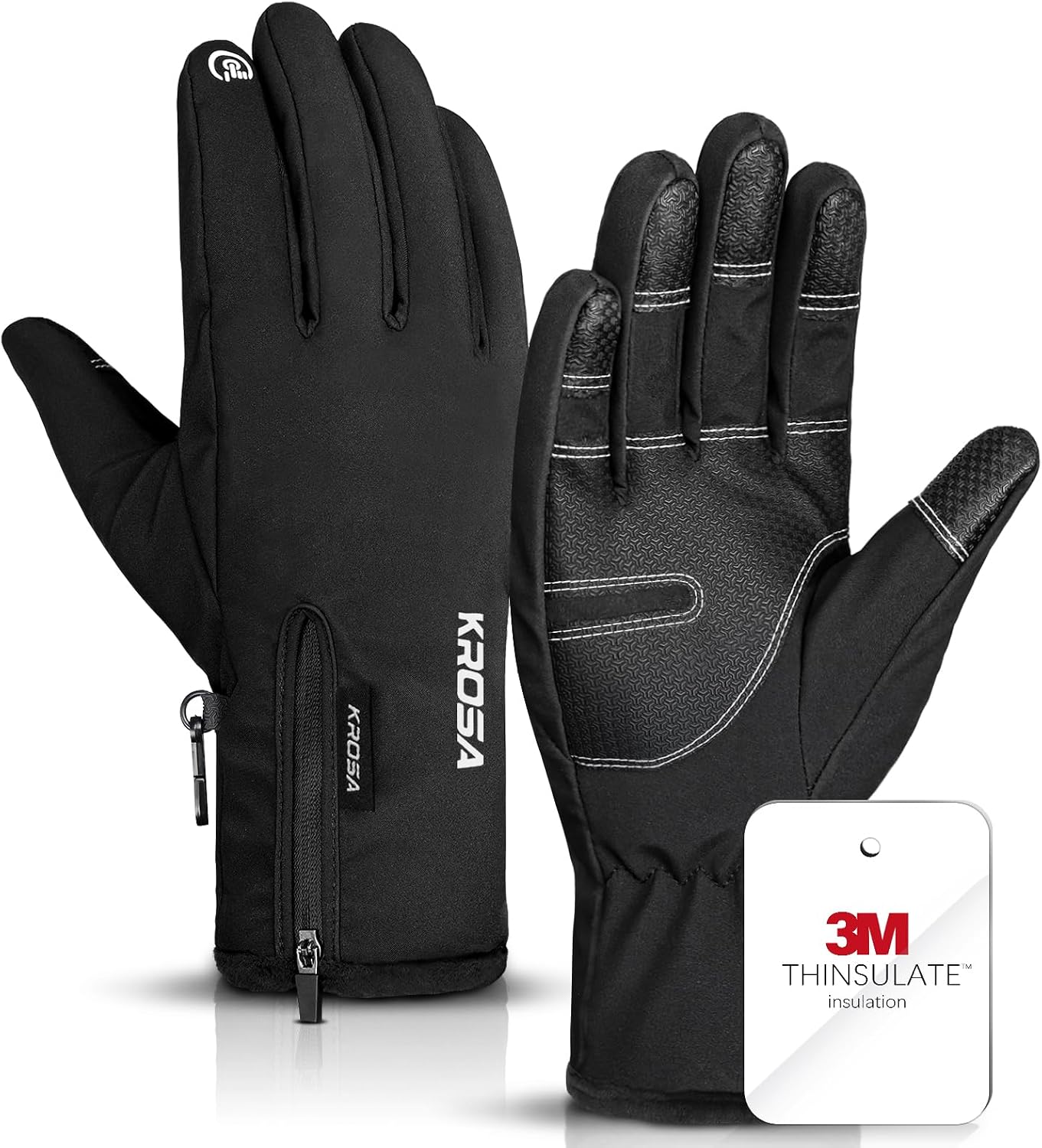 Detalle de krosa 5-Layer Winter Gloves –20°F touchscreen-friendly