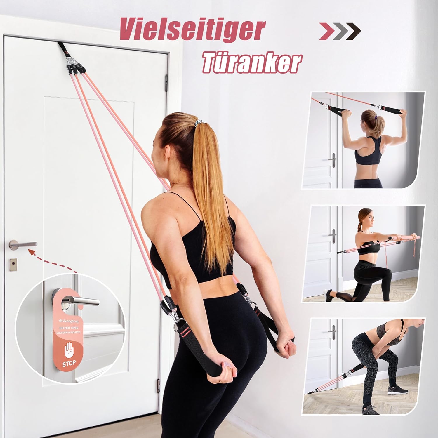 Thumbnail 5 de ALongSong Pilates Bar Set mit Widerstandsbändern – Komplettes Home-Fitness-System für Ganzkörper-Training