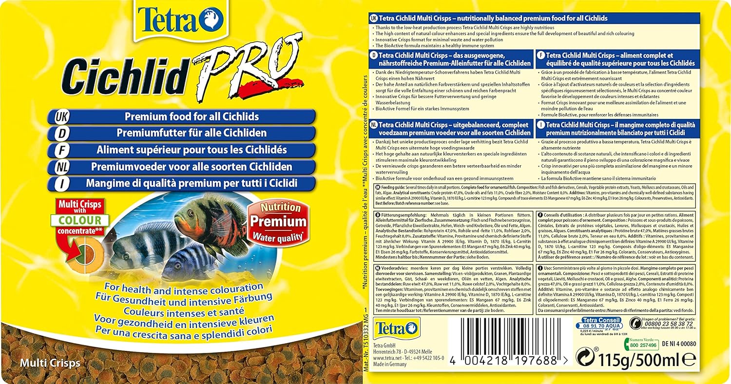 Detalle 2 de Tetra Cichlid Pro - 500 ml (multi crisps) - Aliment bioactif pour Cichlidés