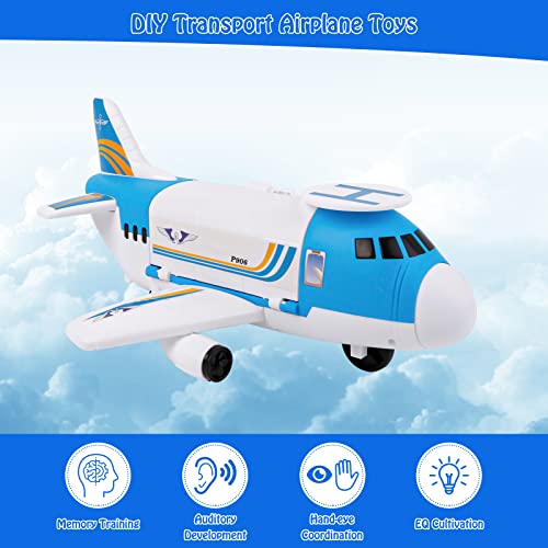 Detalle 1 de M Zimoon Aviones de Juguete ✈️ con Coches y Helicóptero