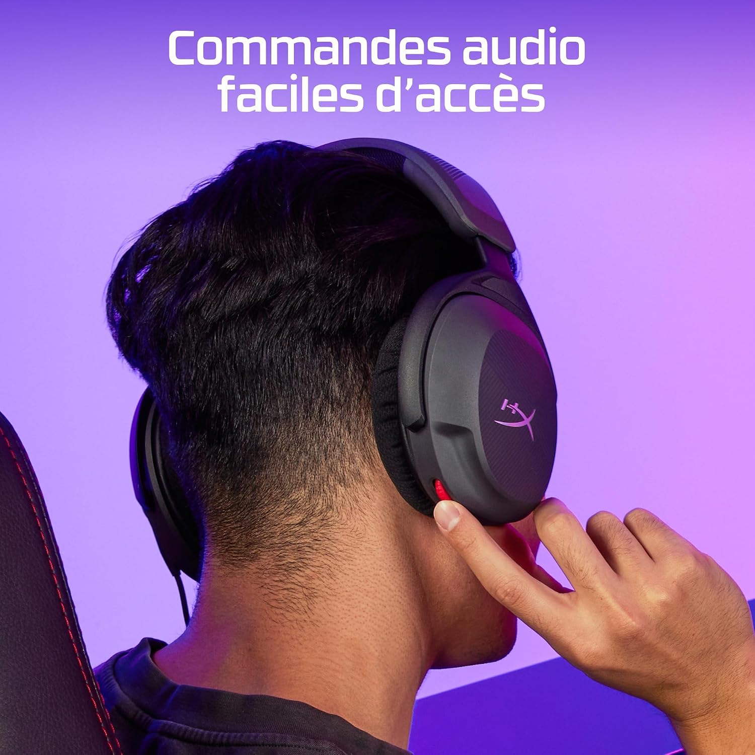 Detalle de HyperX Cloud Stinger 2 Core : casque léger avec micro pivotant et DTS Headphone:X