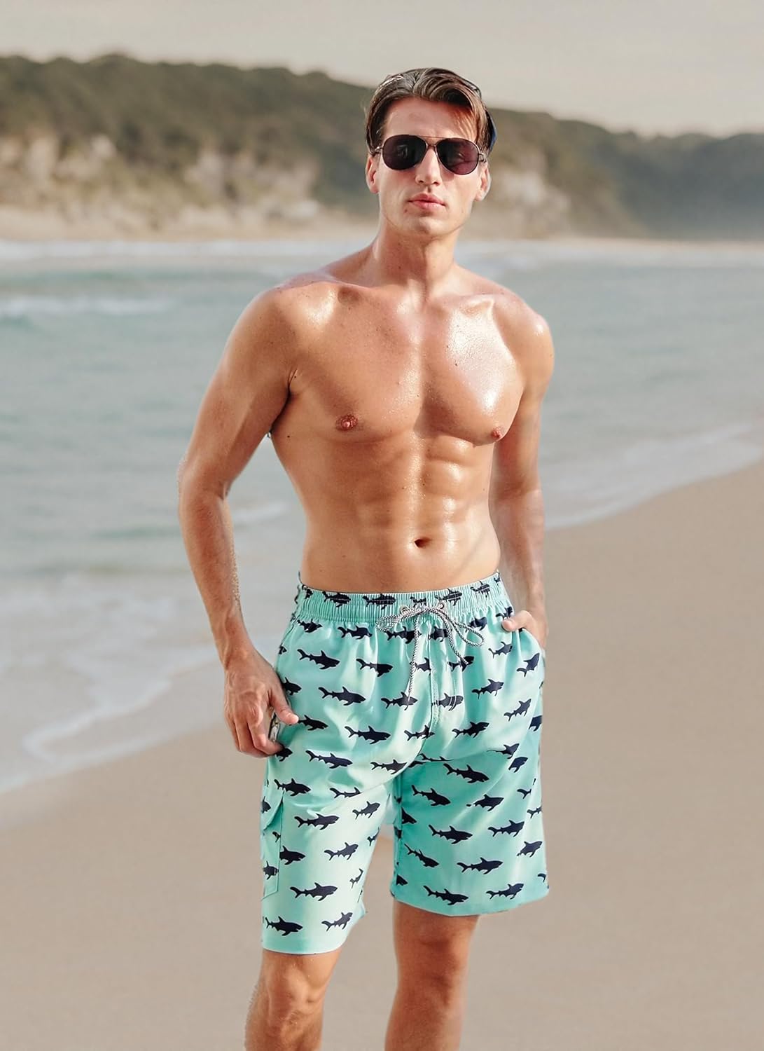 Thumbnail 6 de APTRO Men’s Swim Trunks 9" Quick-Dry Bathing Suit (Big & Tall)