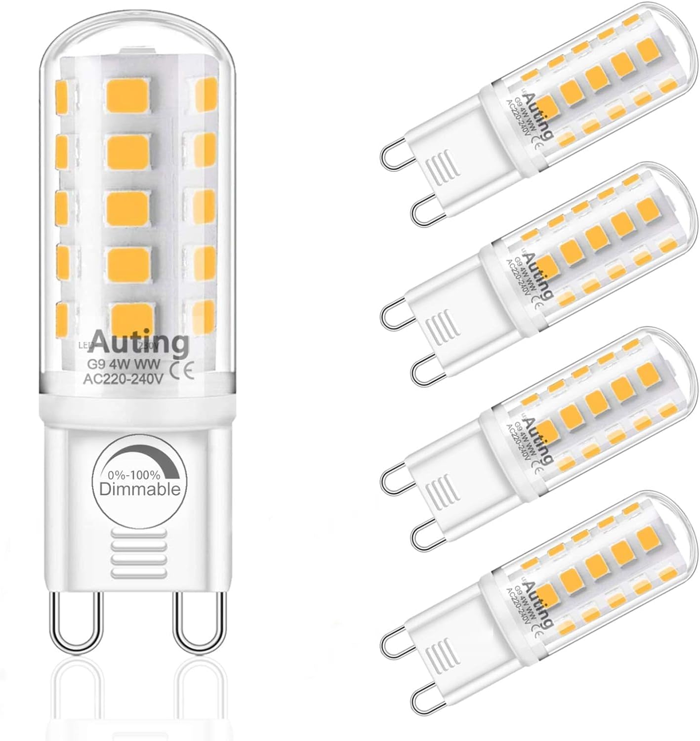 Detalle de Auting G9 LED-lampa, dimbar 4 W, 2700 K och 400 lm