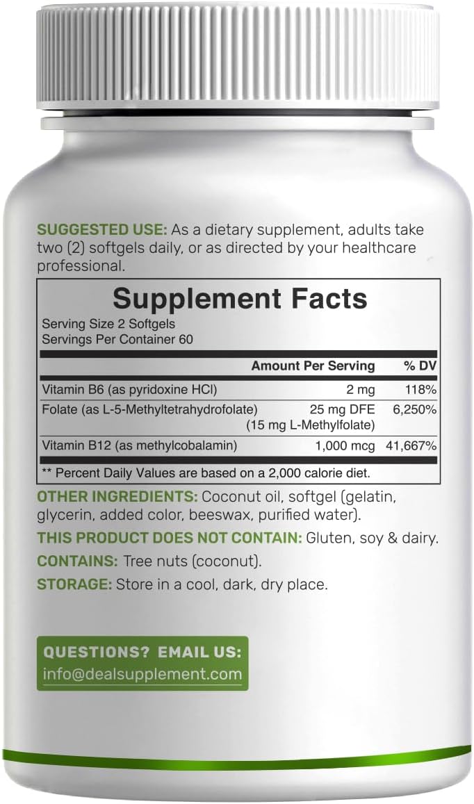 Detalle de L-Methylfolate Supplement 15 mg
