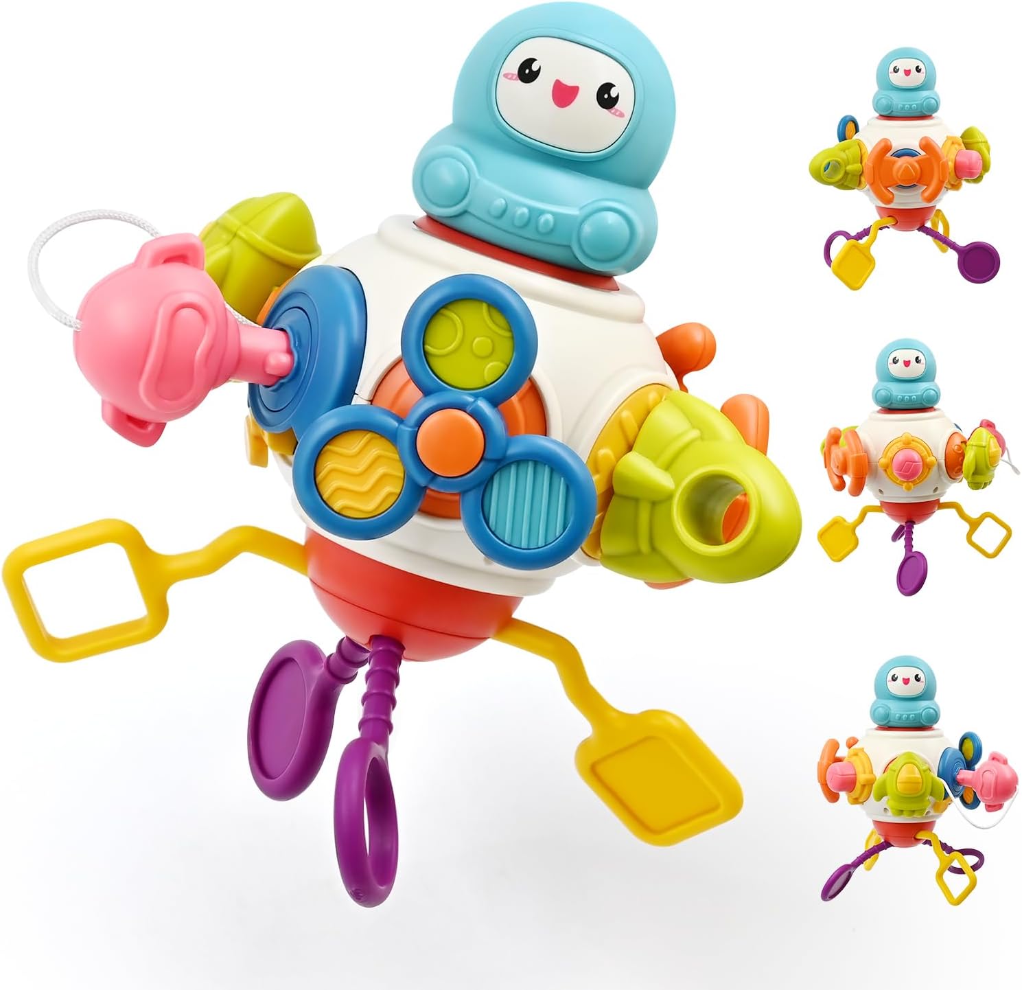 Detalle de AiTuiTui 8-in-1 Montessori Busy Cube Toy for Toddlers (18 Months+): Travel-Friendly Sensory Activity