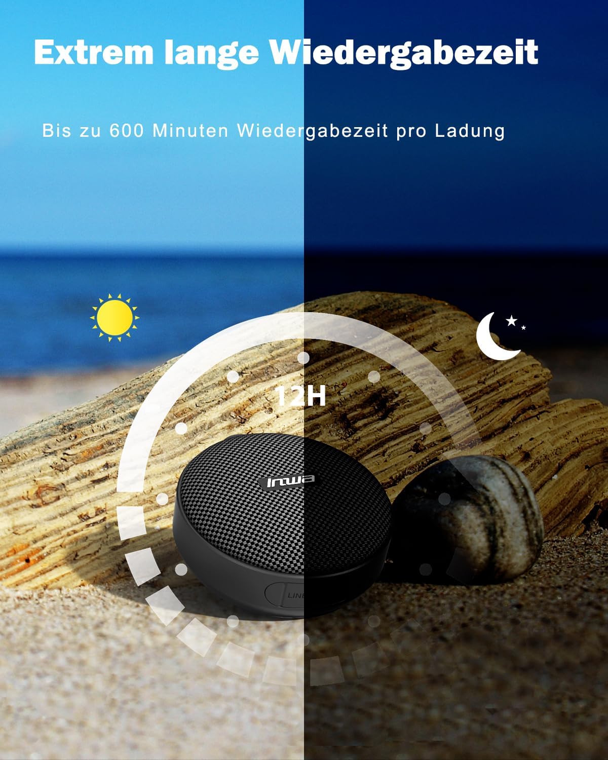 Thumbnail 3 de Inwa tragbarer Bluetooth-Fahrradlautsprecher (5 W, IPX7) mit Mikrofon, TF-Kartenmodus und Halterung
