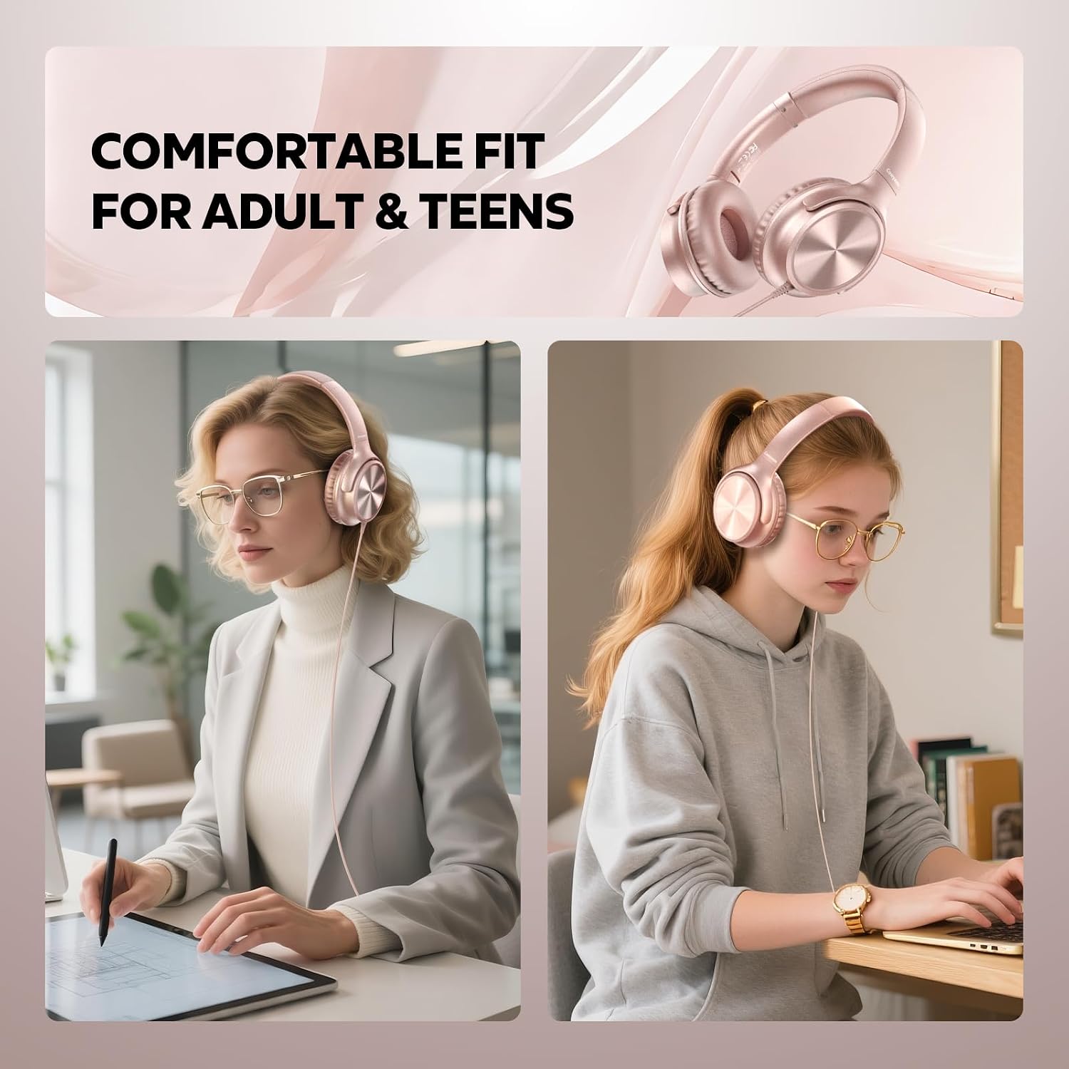 Thumbnail 3 de Cowyawn USB C Headphones Wired 40 mm