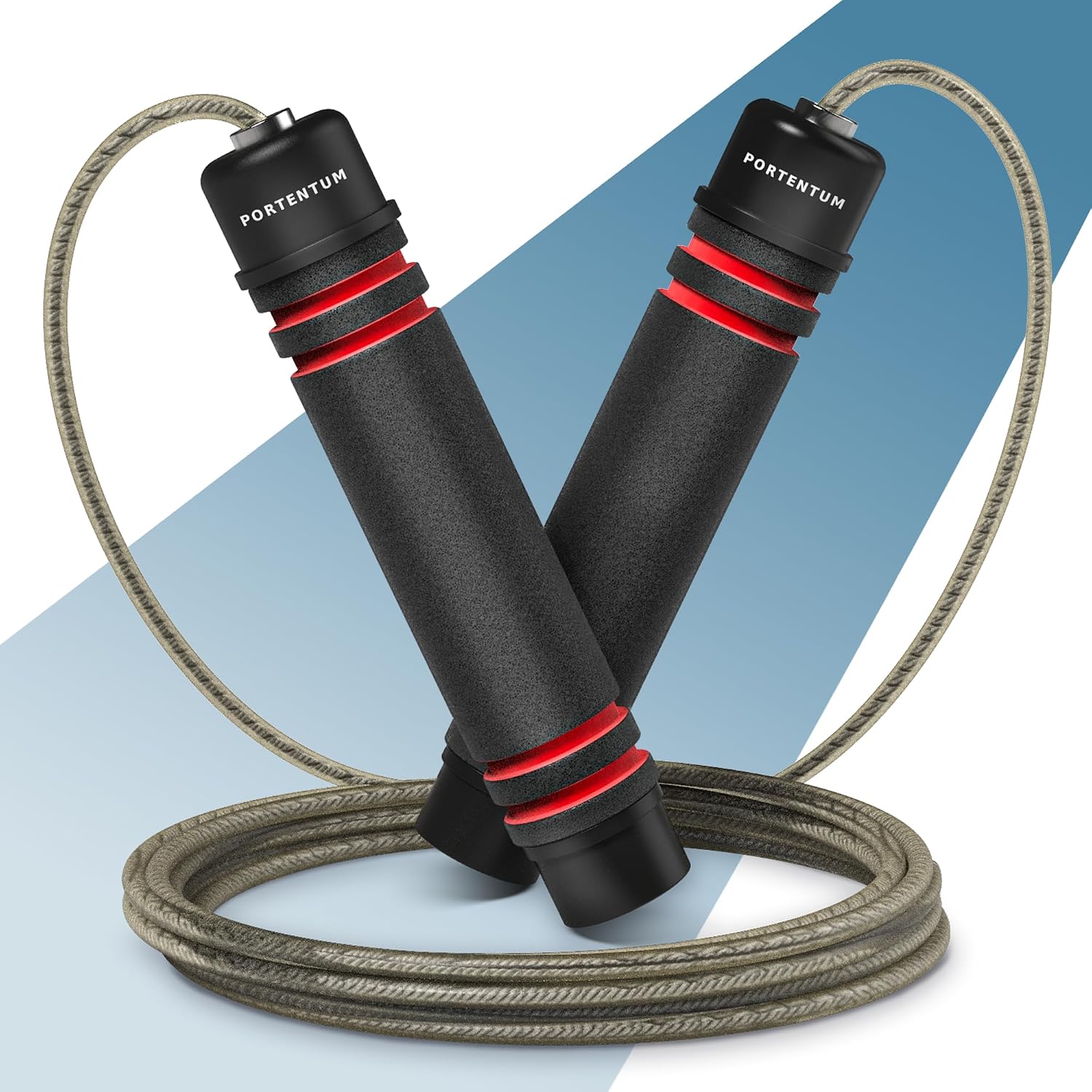 PORTENTUM Corde à Sauter Sport 2,8 m — Robuste, réglable et fluide pour enfant et adulte