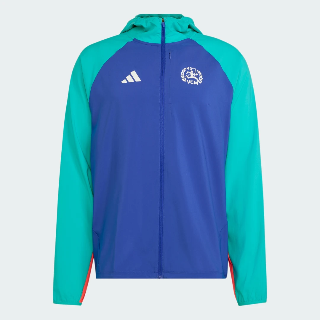 Detalle de Adidas Vienna Marathon Running Jacket – azul