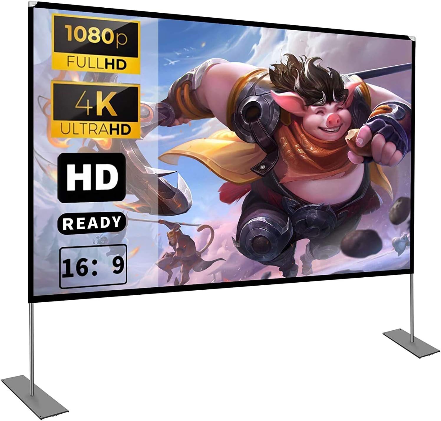 100" Schermo per proiettore 16:9 portatile con supporto 🎥