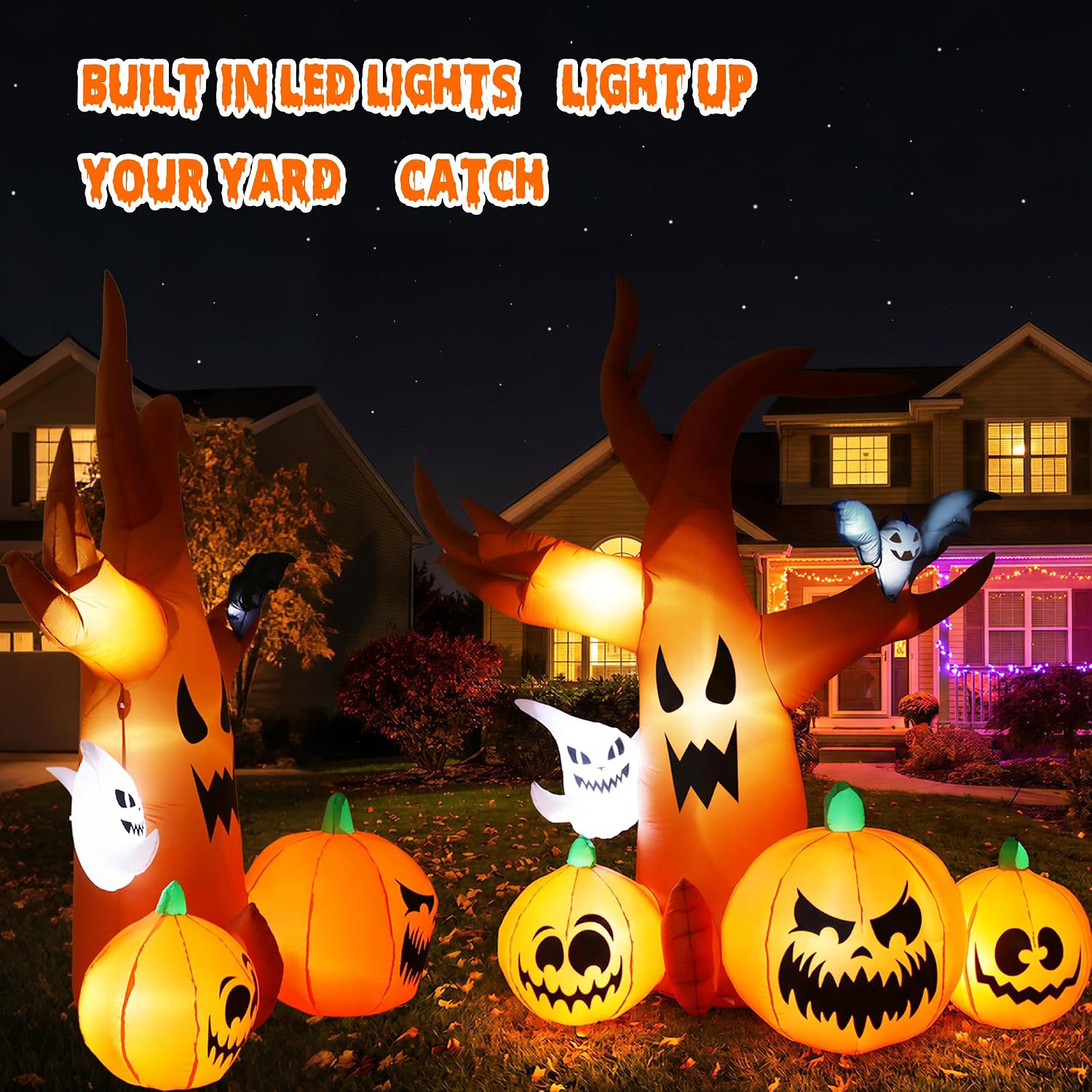 Detalle de NovaFloat 01 Halloween Inflatable Spooky Tree with Built-In LED Lights