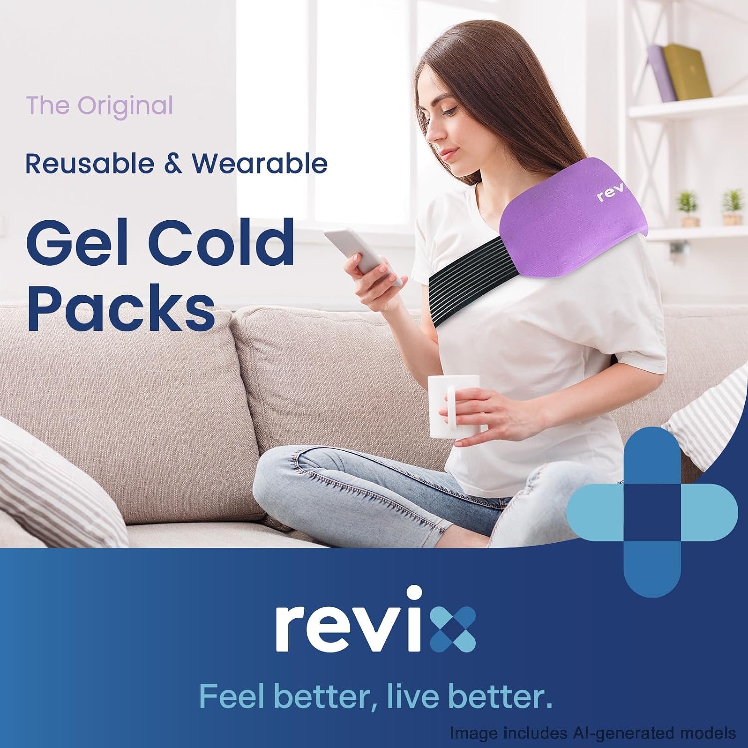 Detalle 2 de REVIX Reusable Gel Ice Packs 10" x 5