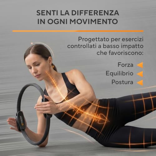 Detalle de Cerchio Pilates Ring Fit di MANTRA SPORTS – Anello Pilates da 33 cm per cosce interne, pavimento pelvico e allenamento domestico
