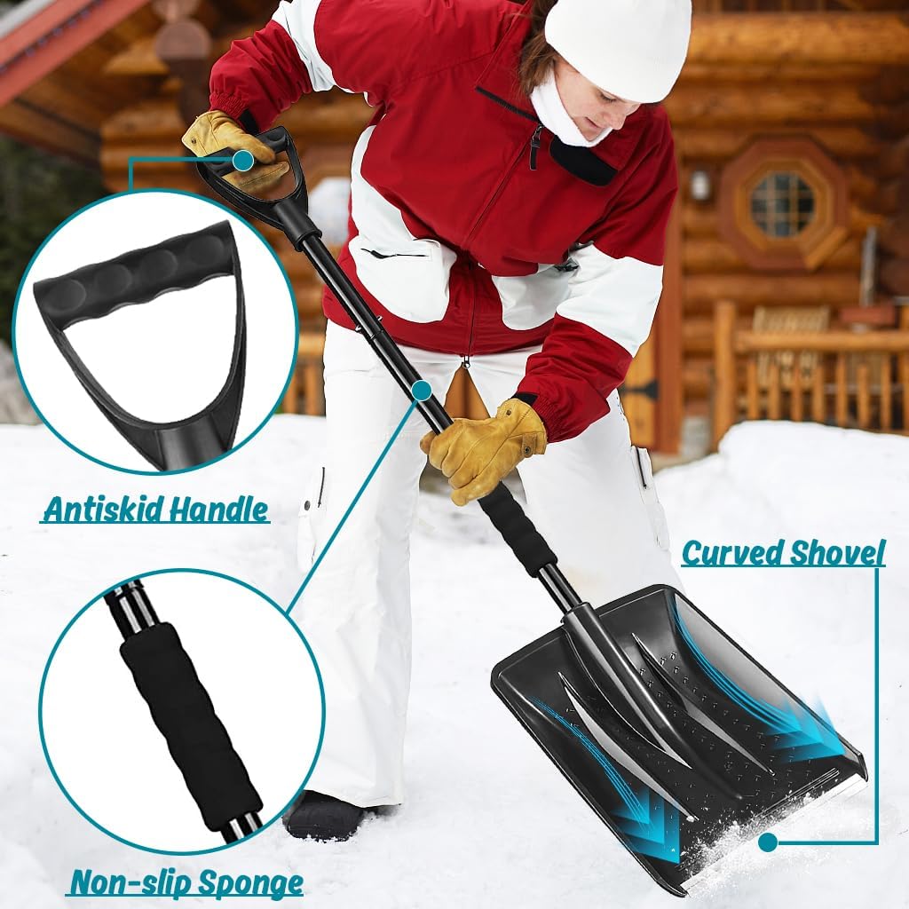 Thumbnail 3 de UMUACCAN 4-in-1 Foldable Snow Shovel with Ice Scraper