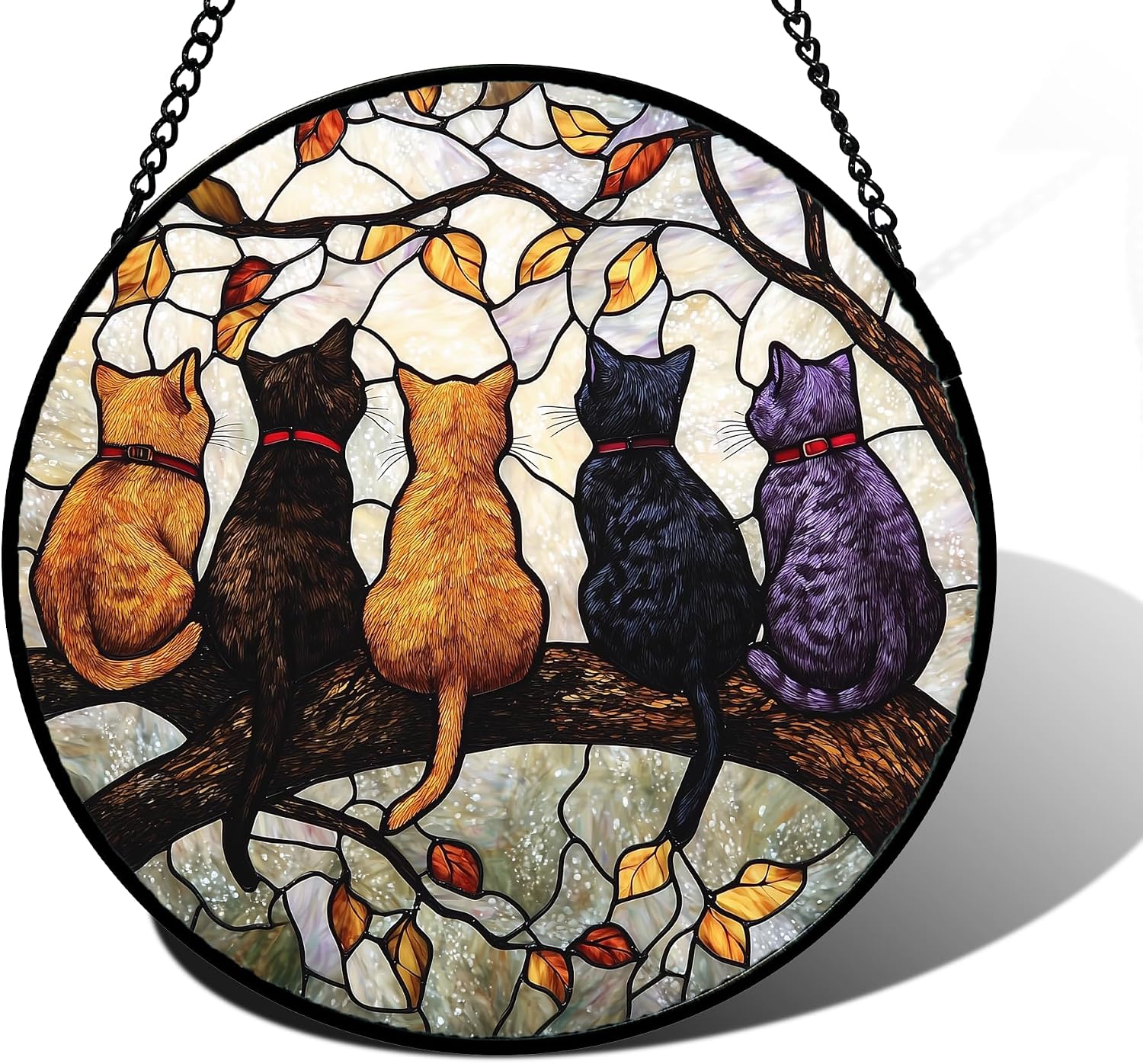 Detalle de Stained Glass Window Suncatcher, 7.8-inch