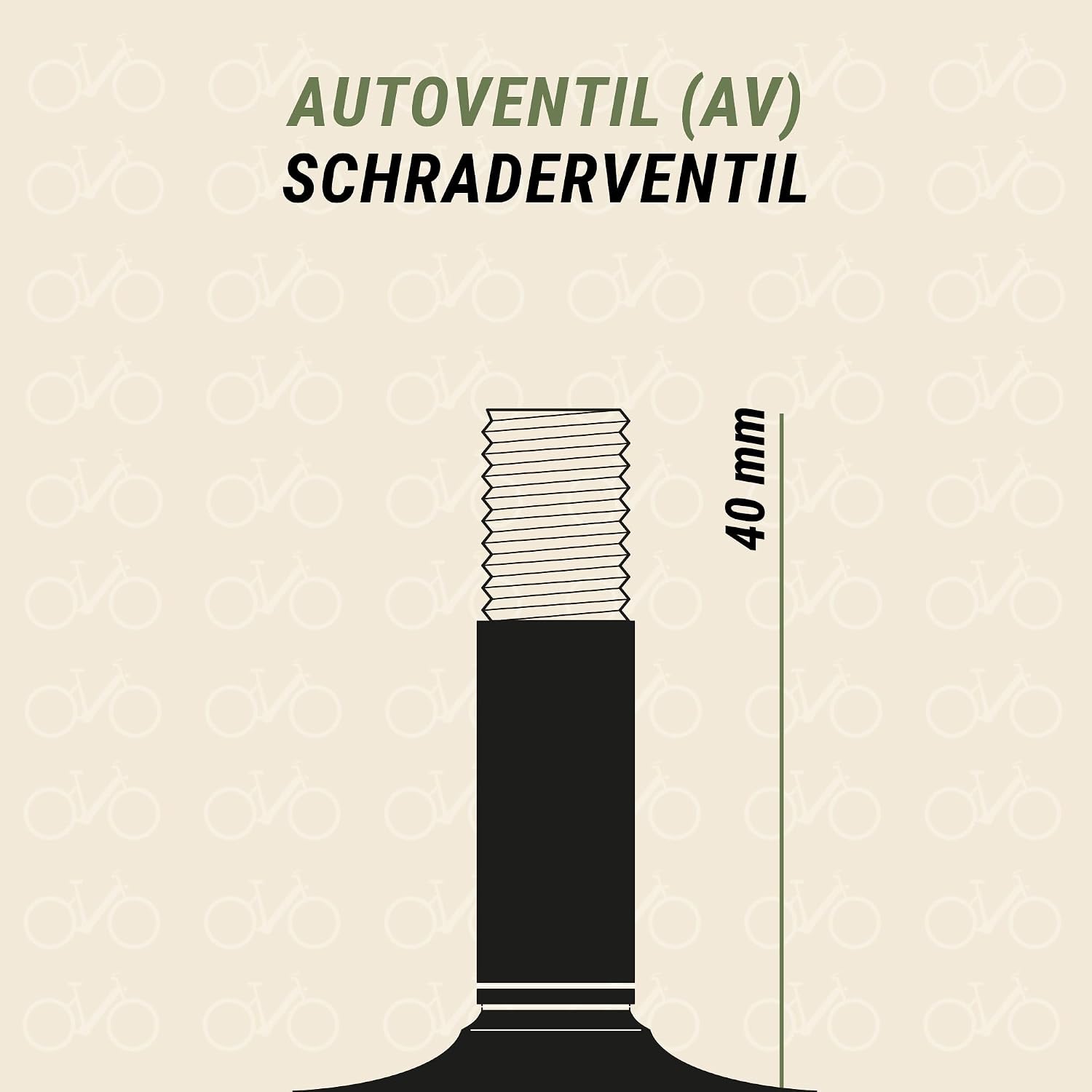 Detalle 1 de Chambre à air Prophete 26/27,5 pouces – 2 pièces, valve auto, compatible 47-559 à 57-584