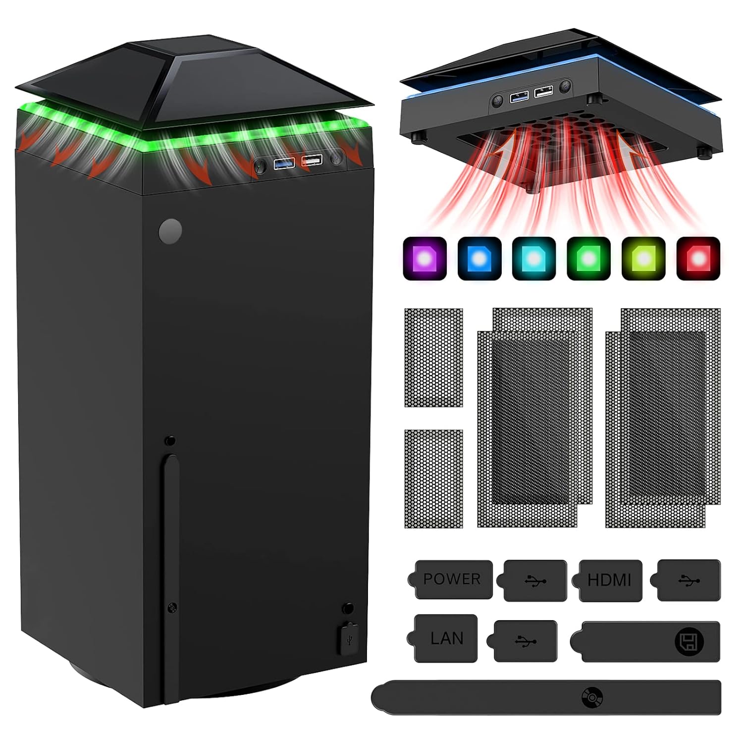 Detalle de MENEEA Cooling Fan 3-speed Xbox Series X