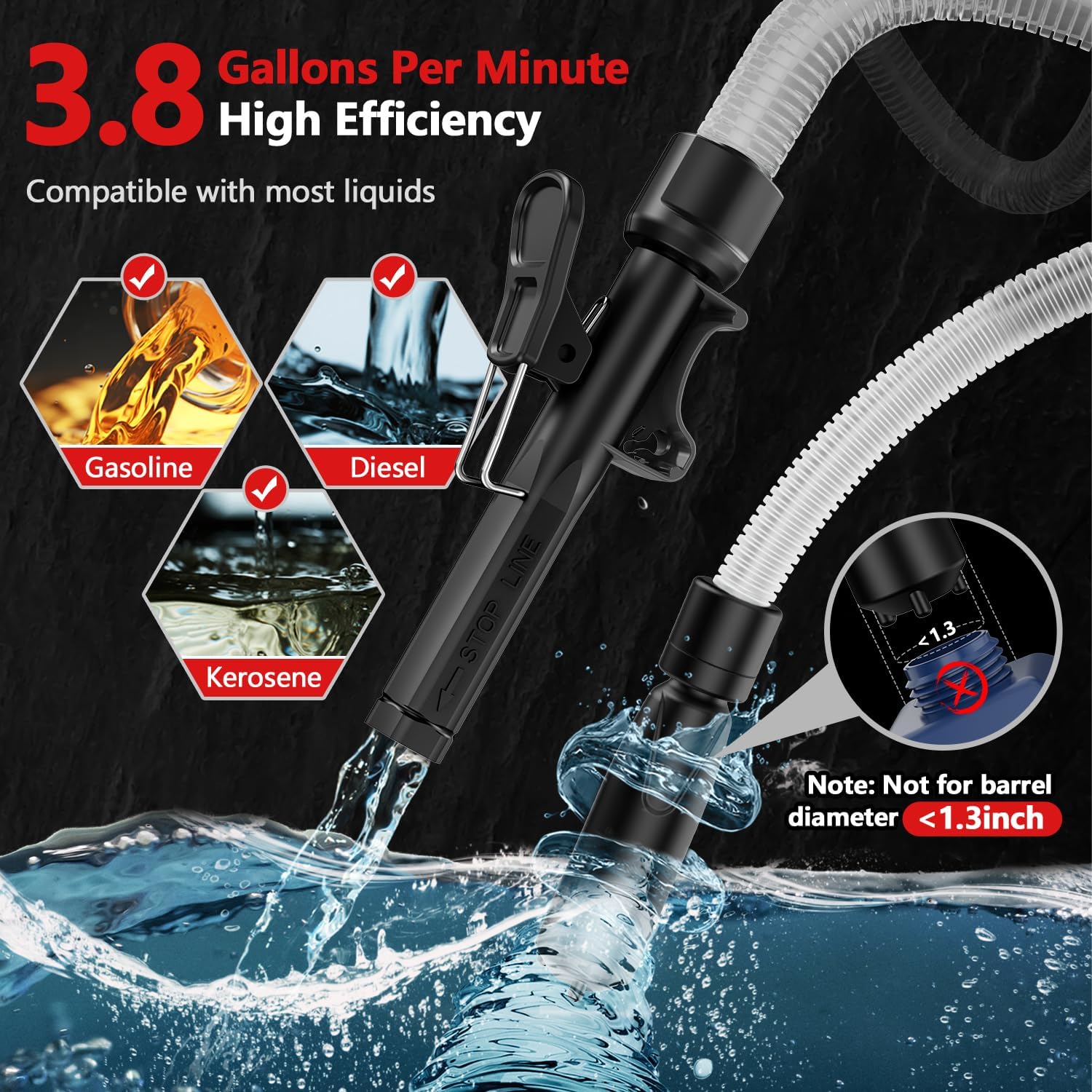 Thumbnail 3 de VEECAP Automatic Electric Fuel Transfer Pump with Auto-Stop 👷