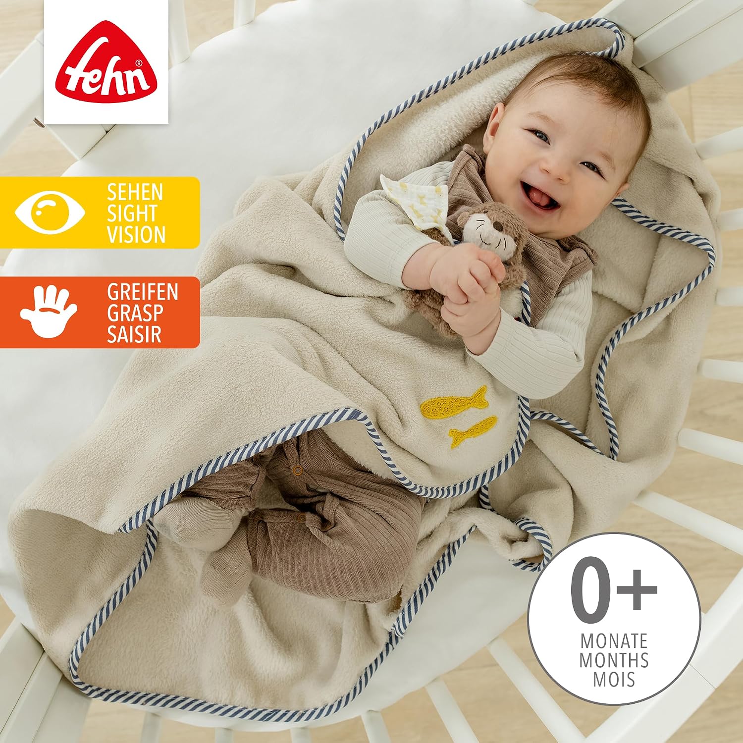 Detalle 2 de Fehn Kuscheldecke Otter 100 x 75 cm