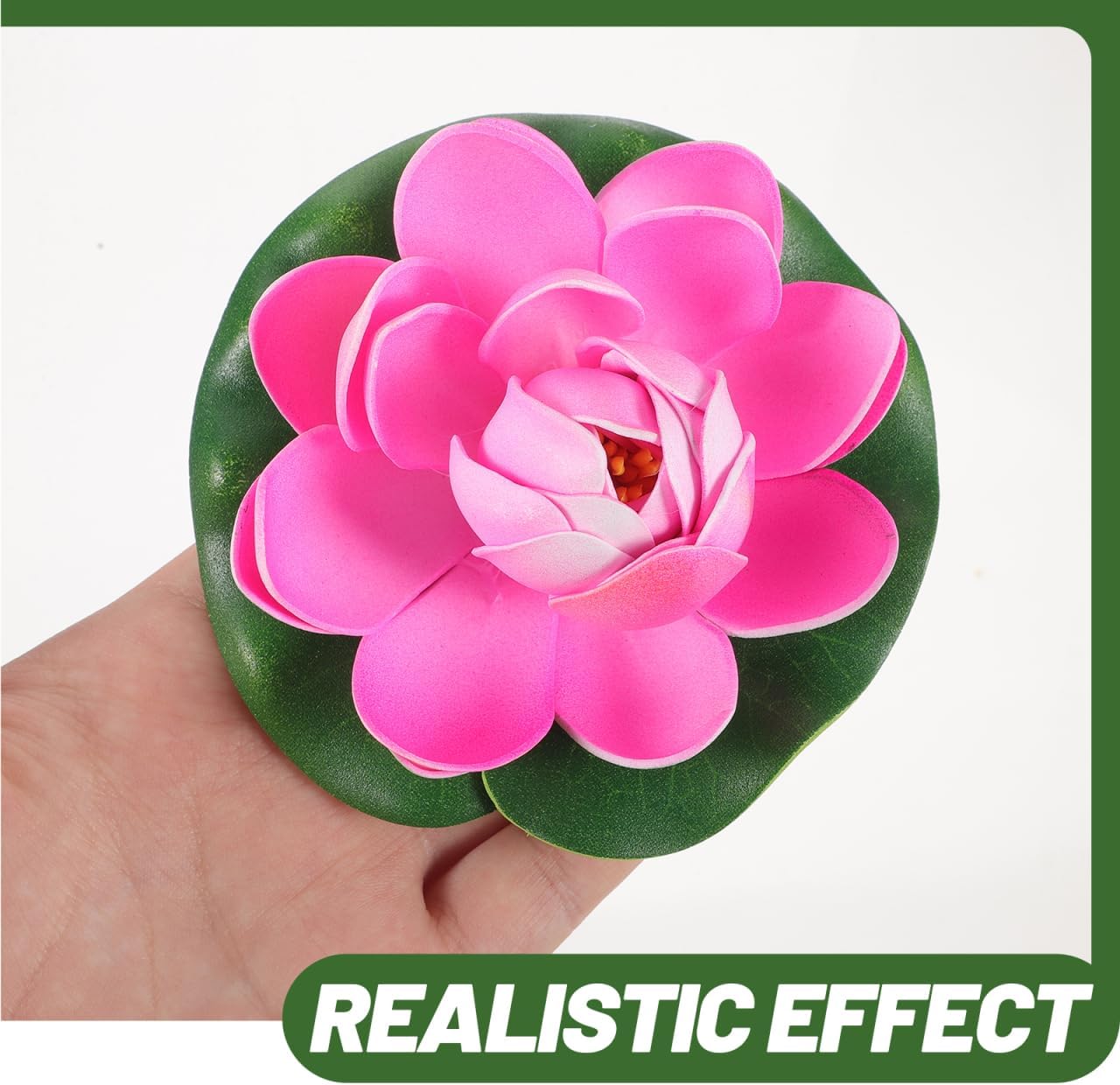 Thumbnail 5 de MAGICLULU Künstliche schwimmende Seerosen/Lotusblumen (5er-Set) für Gartenteich, Aquarium & Co.