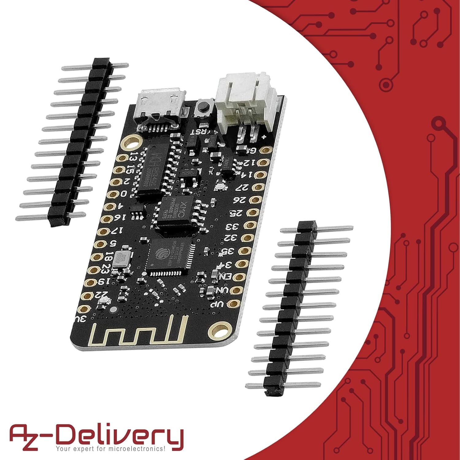 Thumbnail 5 de AZDelivery 5× LOLIN32 Lite V1.0 ESP32 Rev1 WiFi Bluetooth Boards with LiPo connector and 4MB flash