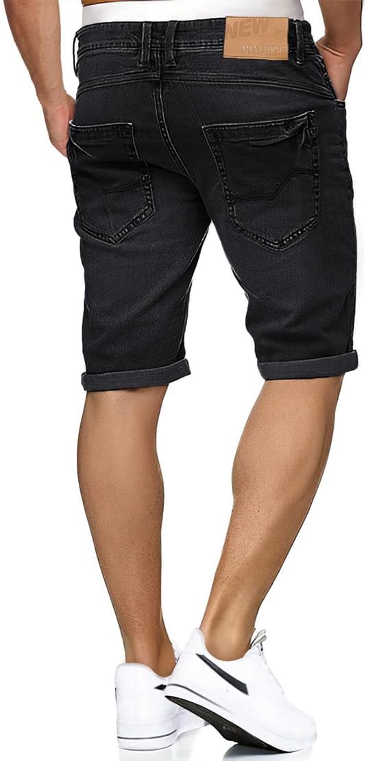 Detalle de ZOXOZ heren-jeansshort in stretchdenim, bermudamodel voor de zomer