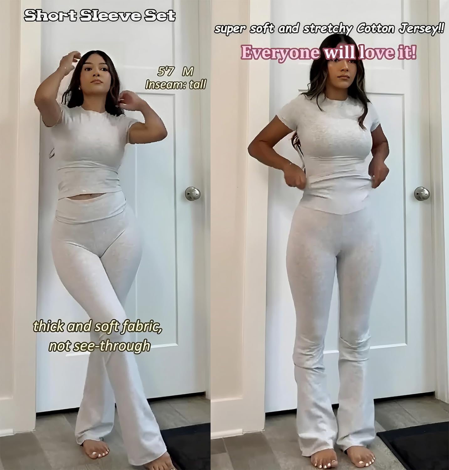 Detalle 2 de YETOWA Women's 2 Piece Lounge Set slim yoga outfit