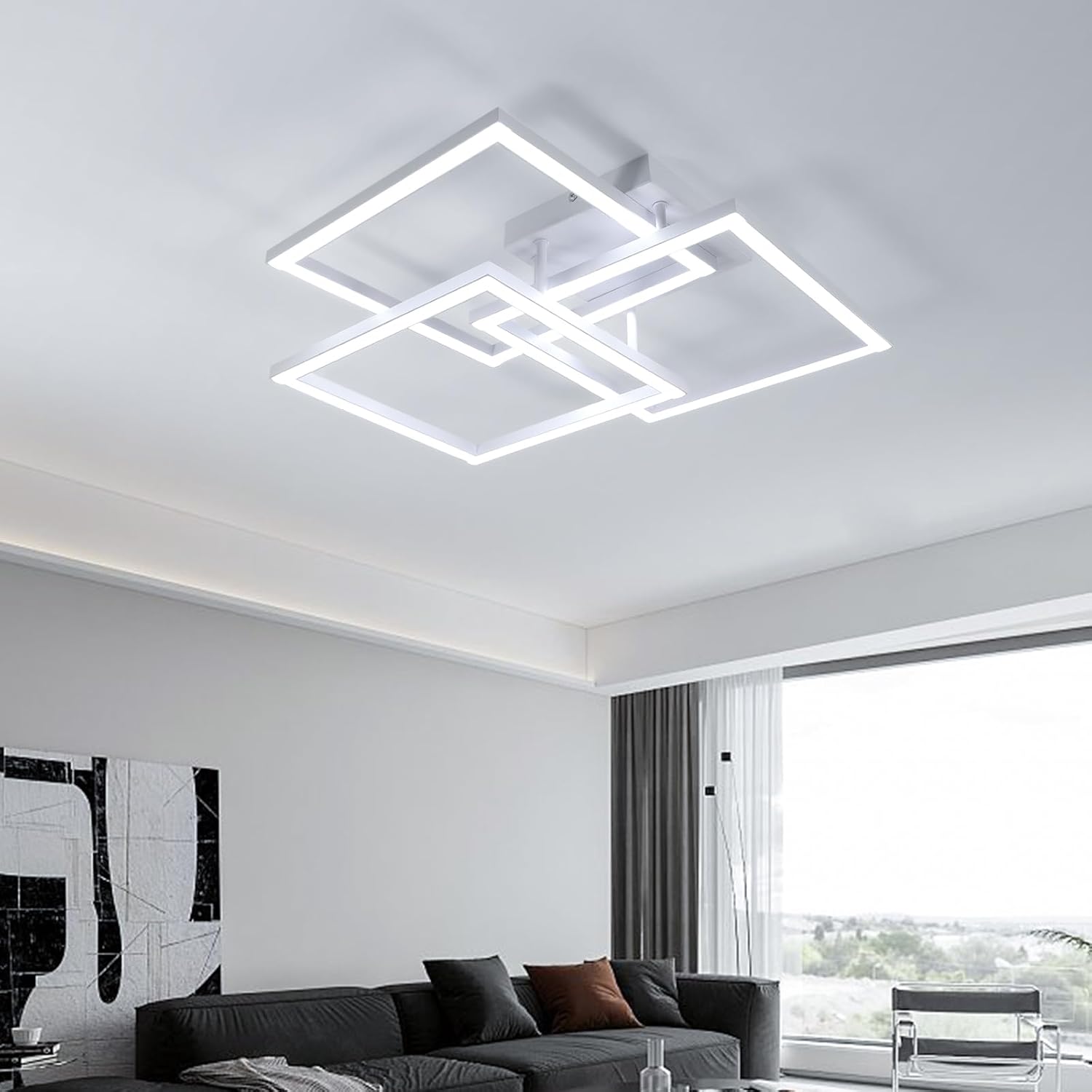 Detalle 2 de DELIPOP SK-XLKN-9 dimbare LED-plafondlamp 62 cm, 40 W, 4500 lm
