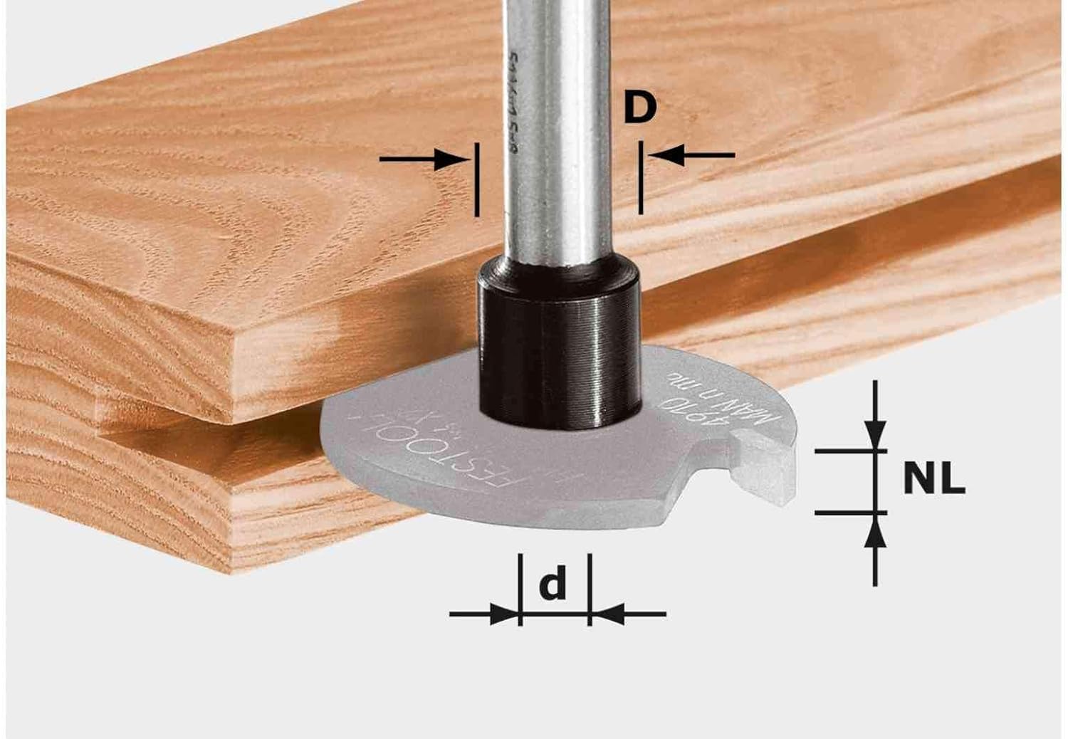Detalle 2 de Festool Husillo de fresa S8 1,5-5 D14