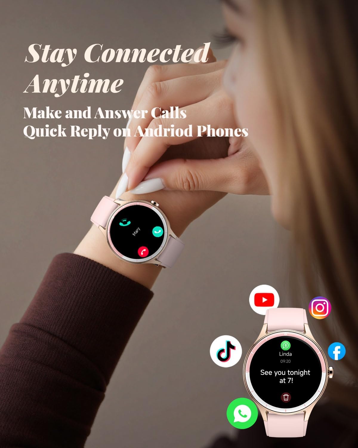 Thumbnail 2 de TOOBUR Smart Watch for Women pink