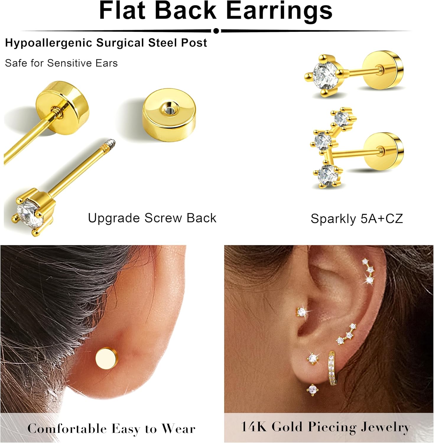 Detalle de Gold-Plated Earring Set