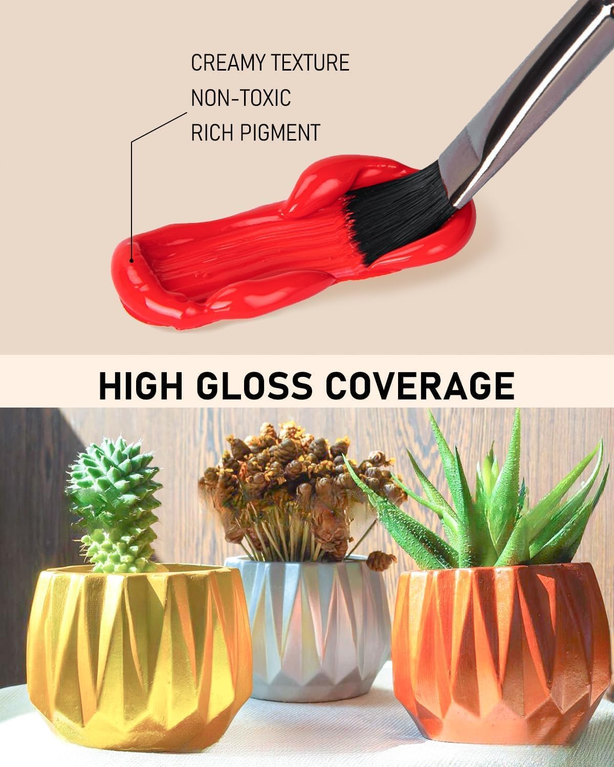 Thumbnail 2 de Nicpro 14 Colors Outdoor Acrylic Paint Bulk (4.06 oz) with Tool Set – Multi-Surface, Non-Toxic