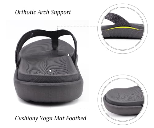 Detalle de KuaiLu Flip Flops for Women with Arch Support and Cushioned Insole