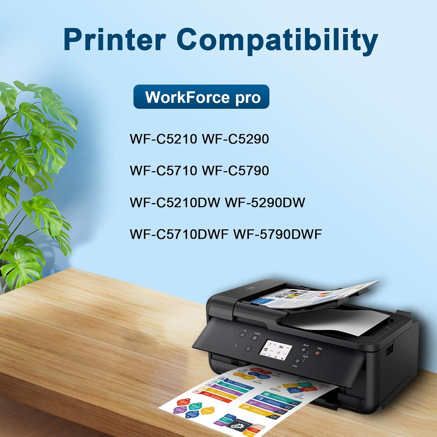 Detalle de Jagute T9451XL, T9452XL, T9453XL, T9454XL kompatible Tintenpatronen – 4er Pack für Epson WorkForce Pro WF-C5790DWF / WF-C5710DWF / WF-C5290DW / WF-C5210DW