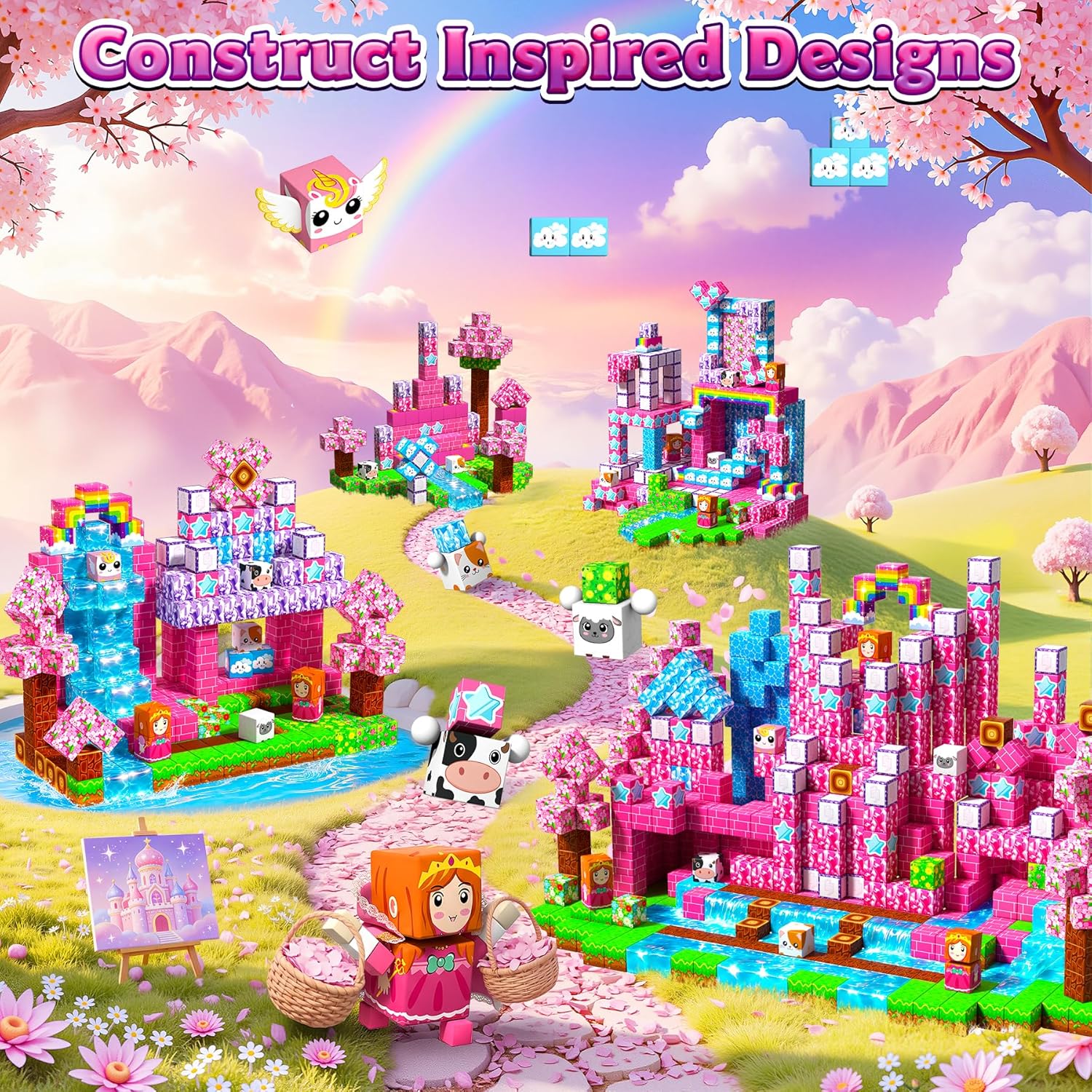 Thumbnail 2 de Prinhero Magnetische Bausteine mit 165 Teilen – Magnetspielzeug für Kinder ab 4 Jahren