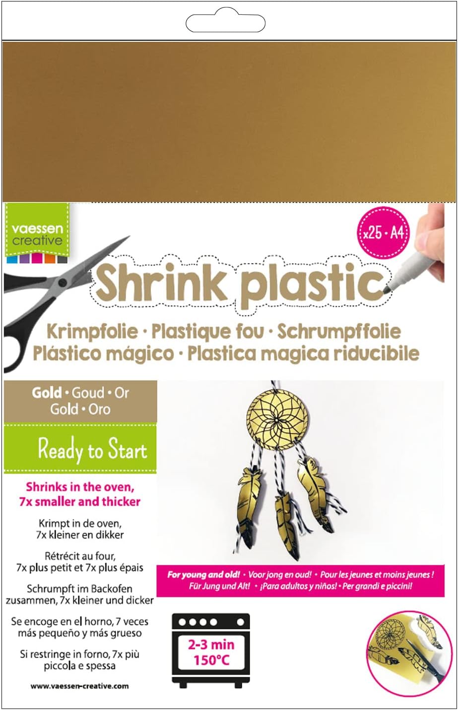 Detalle de Vaessen Creative AR3-800 Plastique Fou, Givré – 25 feuilles 21 x 30 cm