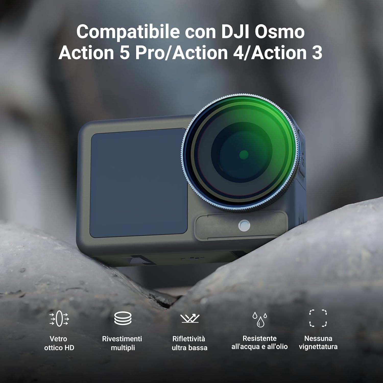 Thumbnail 1 de NEEWER Filtro CPL per DJI Osmo Action 3/4/5 Pro (FL-N69) – nitidezza e colori vividissimi