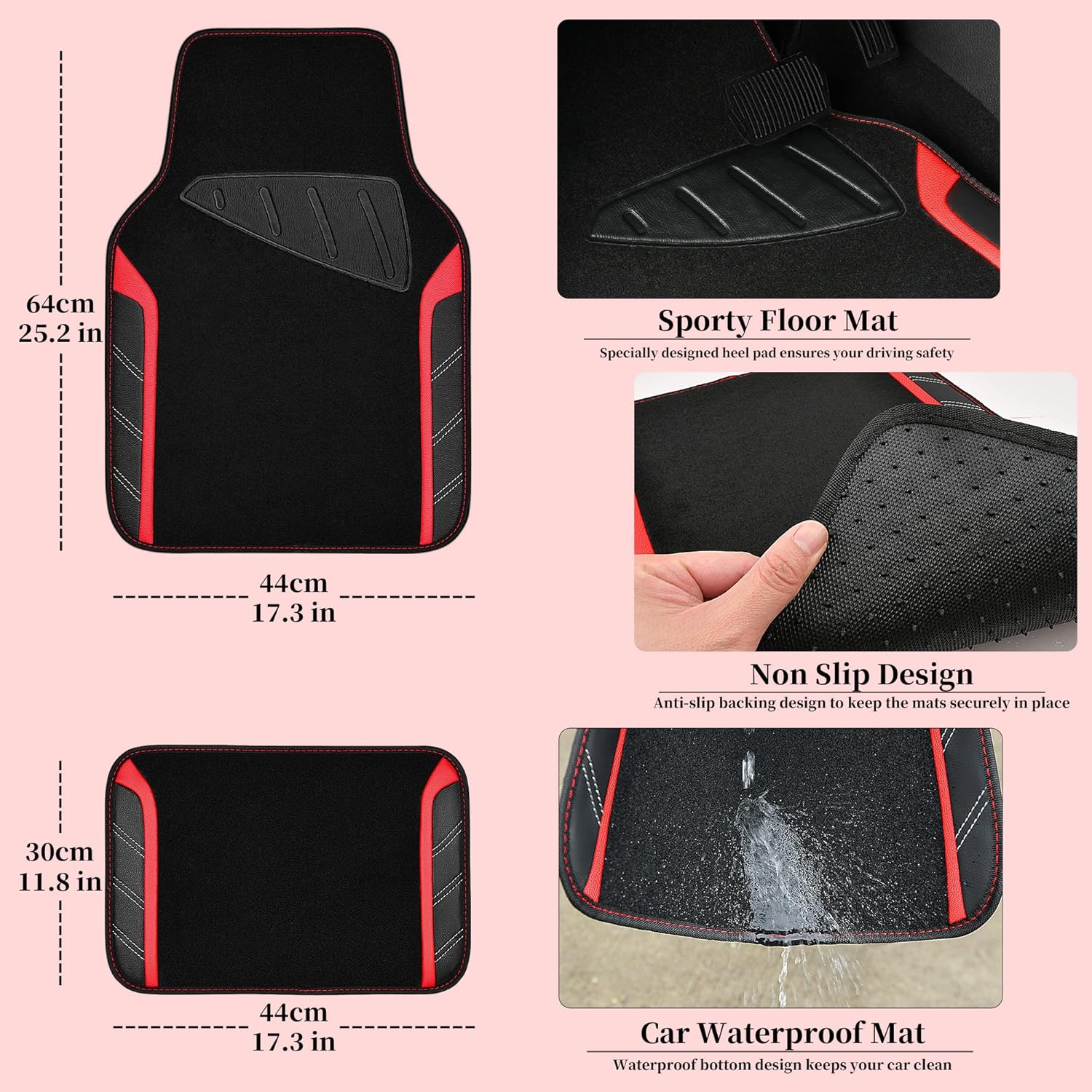 Thumbnail 4 de CAR PASS Air Mesh Leather Seat Covers for Front Seats