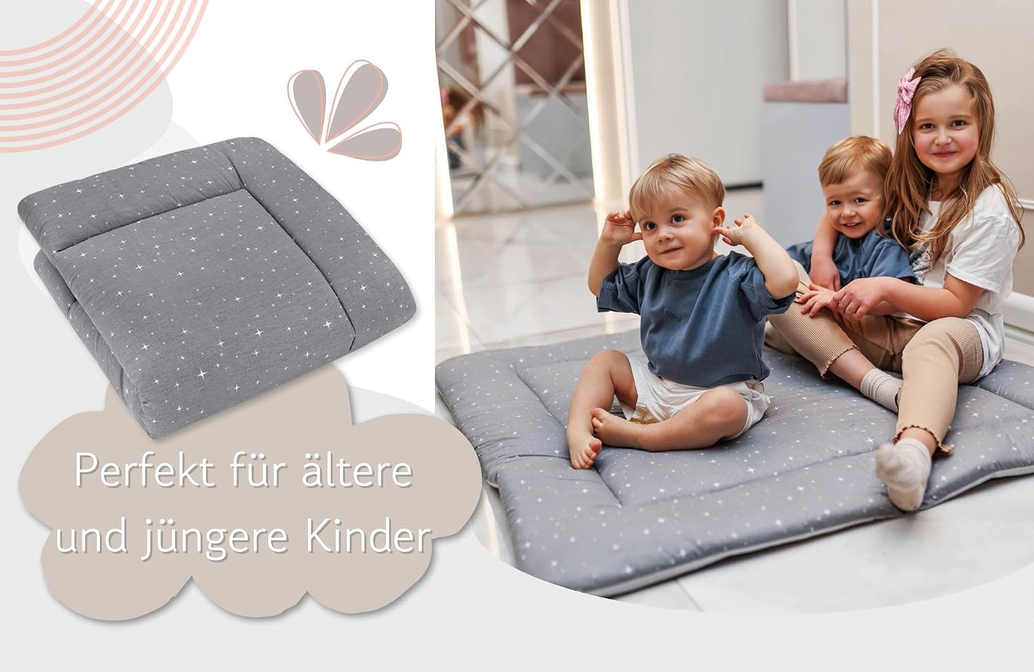 Detalle 2 de Krabbeldecke für Baby, faltbar und waschbar