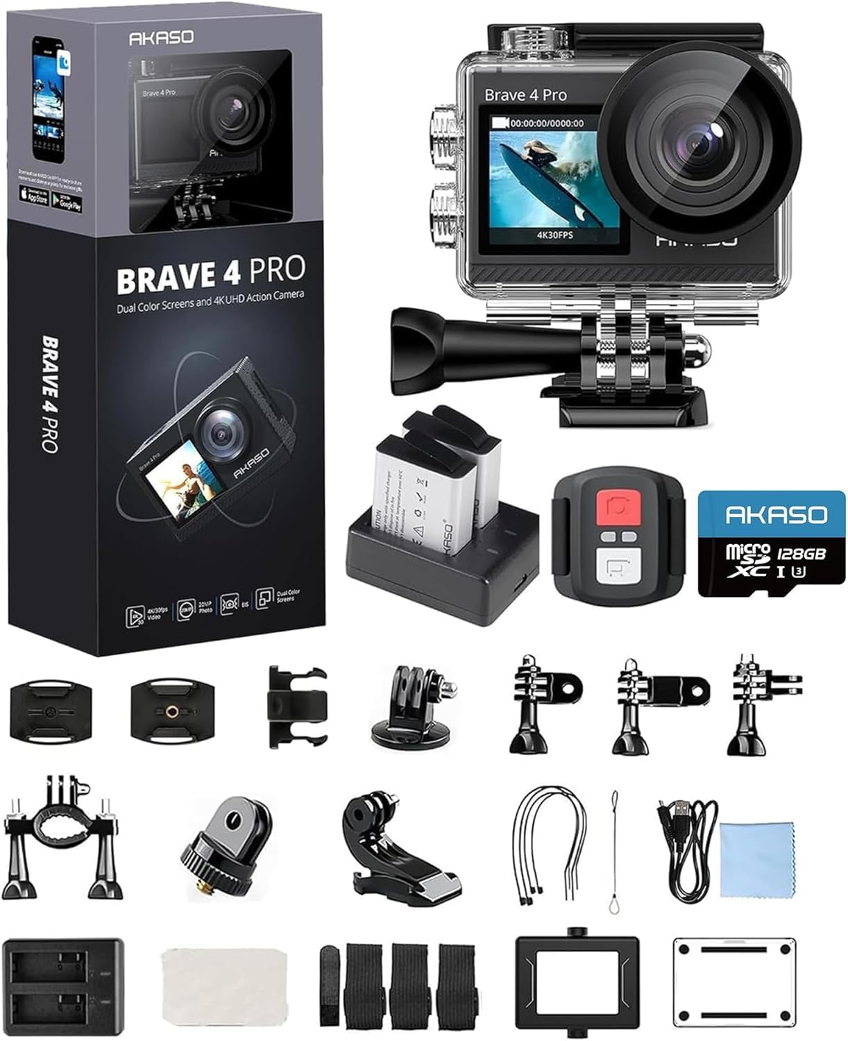 Detalle de AKASO Brave 4 Pro 4K30FPS Actioncam
