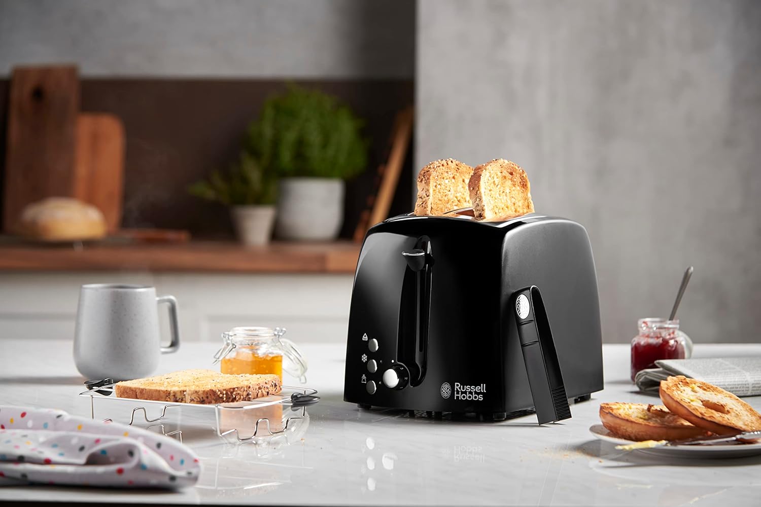 Detalle 2 de Russell Hobbs Toaster Textures+ 850W