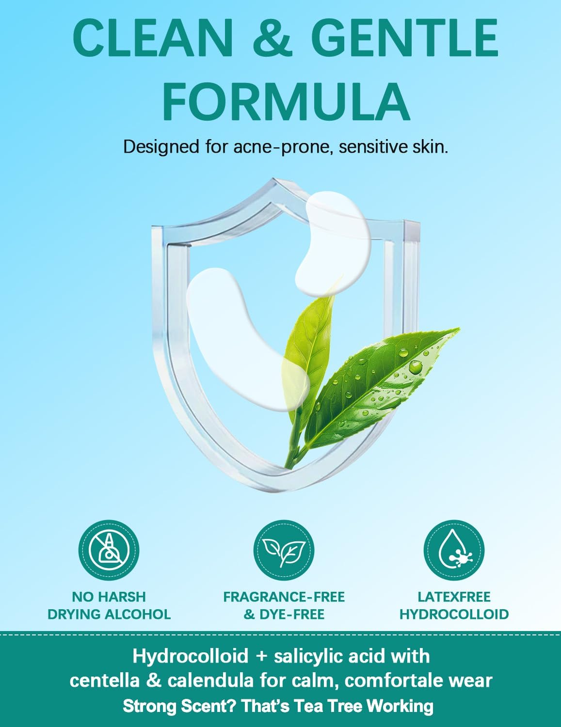 Detalle 2 de Patch Brufoli Pimple Patch XL for Face&Body: cerotti idrocolloidali per ampie zone (524) con tea tree