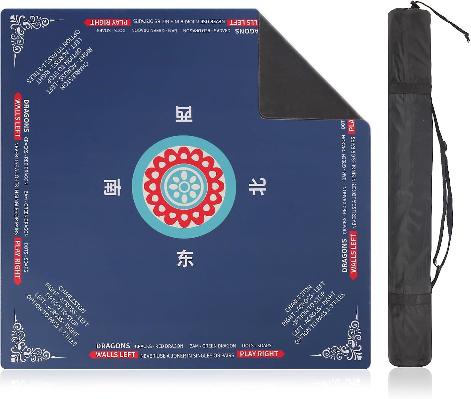 Detalle de Linoows Mahjong Mat 31.5x31.5 Inch ๐ฒ
