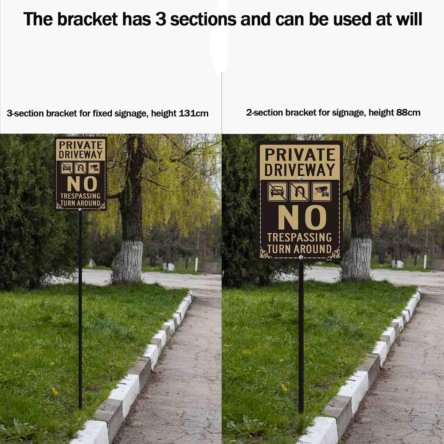 Detalle de Private Property No Trespassing Sign, solid aluminium