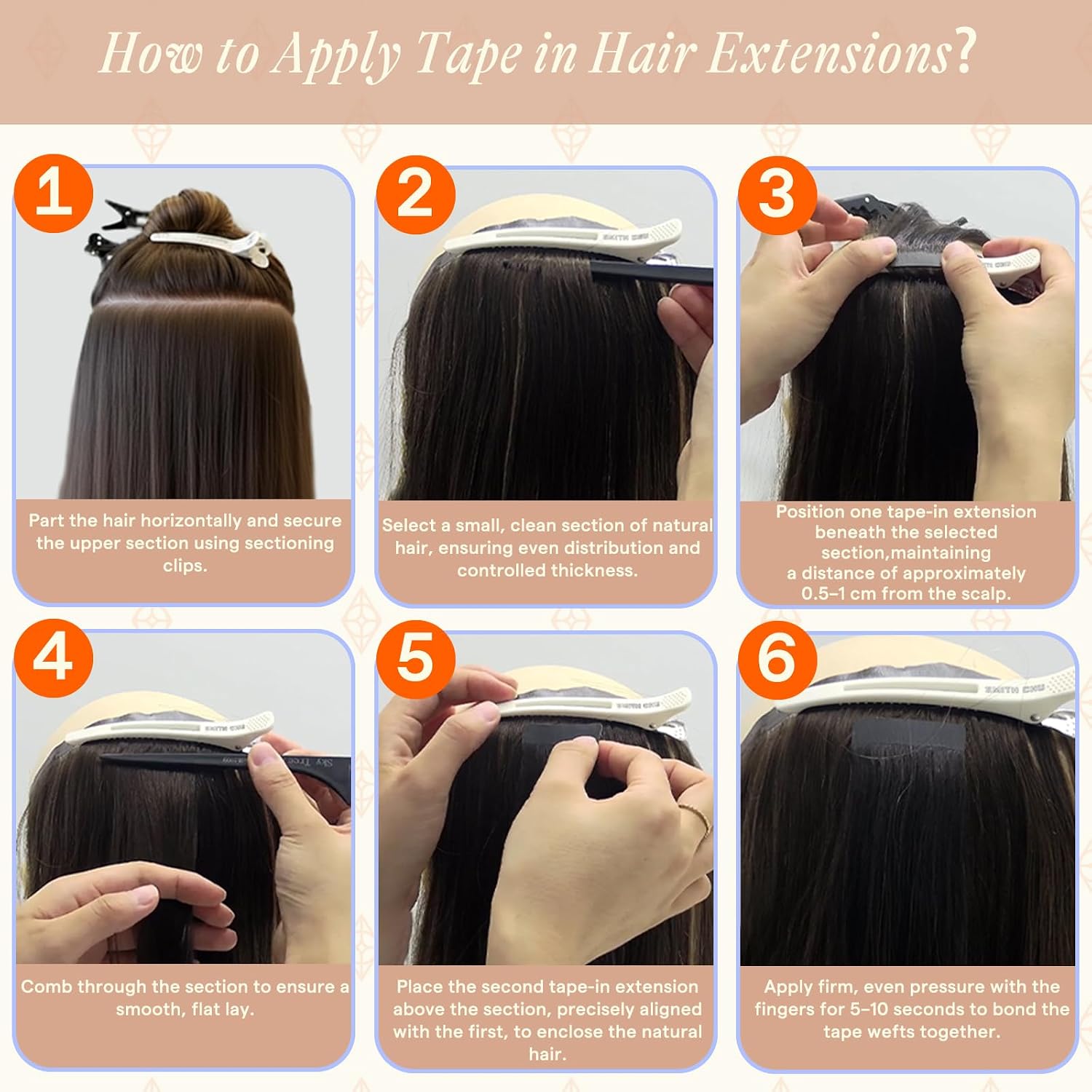 Detalle 2 de Full Shine Tape in Hair Extensions 18-inch