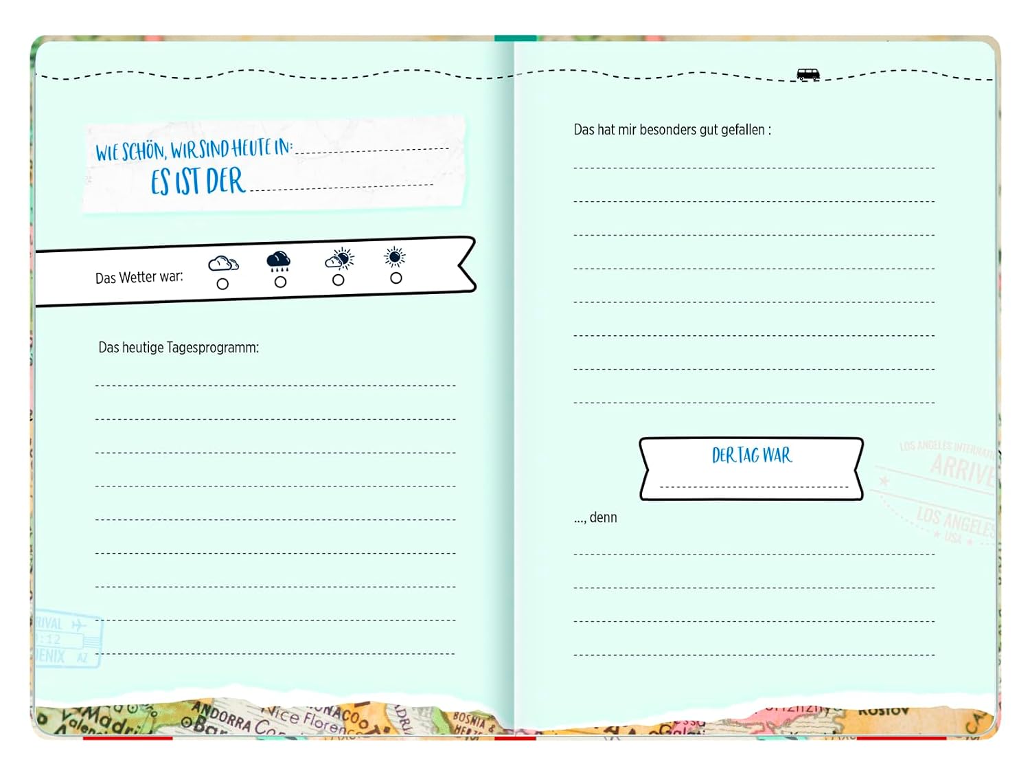 Thumbnail 6 de Groh Verlag Reisedagbok (karta), resejournal i formatet 12,5 × 1,1 × 17,7 cm
