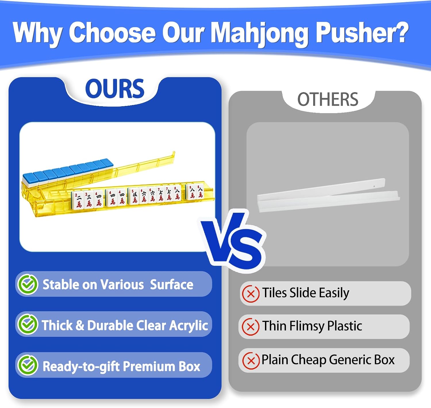 Thumbnail 2 de Mahjong Racks with Pushers, Acrylic